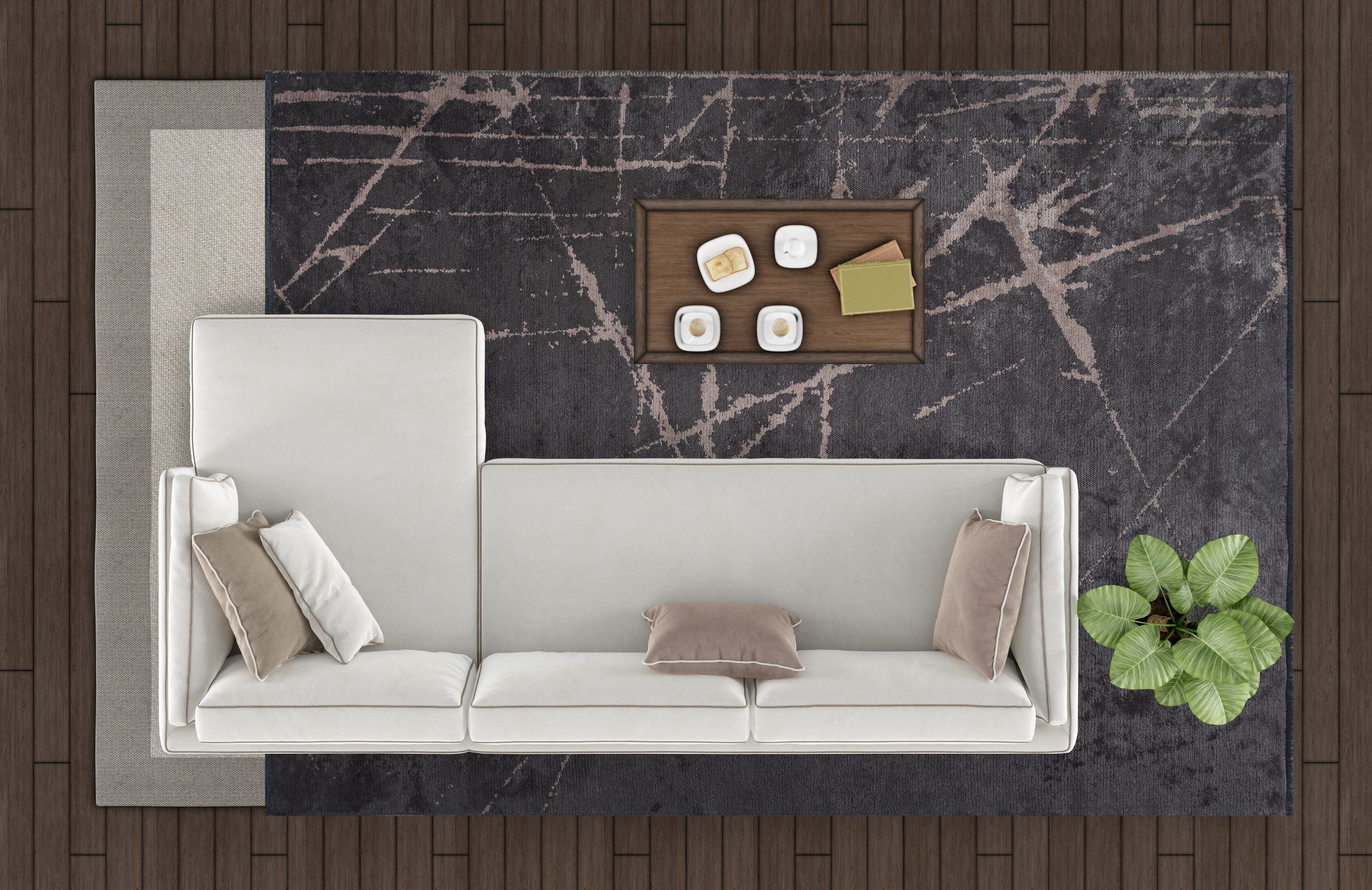 Crack Copper - Charcoal Rug Rugs - Venetto Design Venettodesign.com