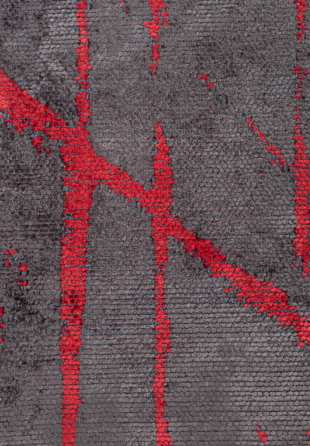 Crack Red - Charcoal Rug Rugs - Venetto Design Venettodesign.com
