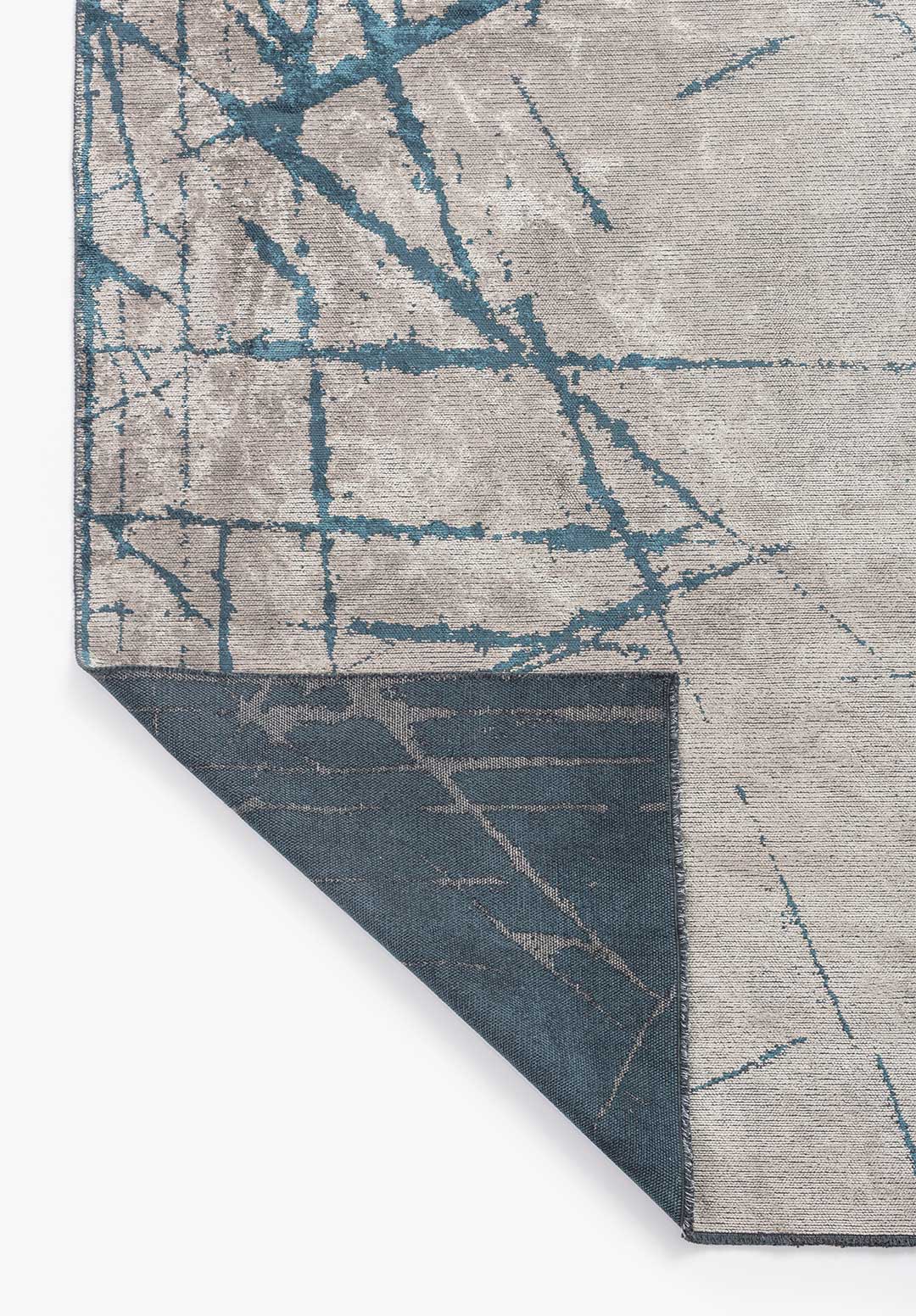 Crack Petrol - Cream Rug Rugs - Venetto Design Venettodesign.com