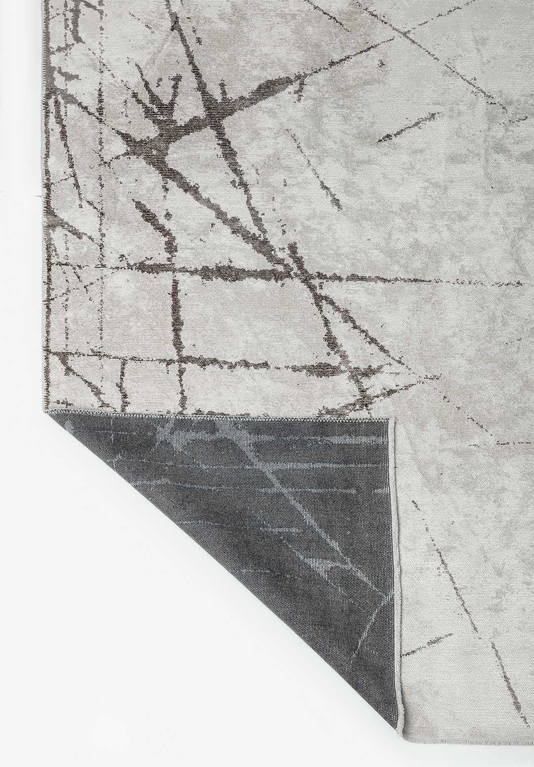 Crack Dark Grey - White Rug Rugs - Venetto Design Venettodesign.com