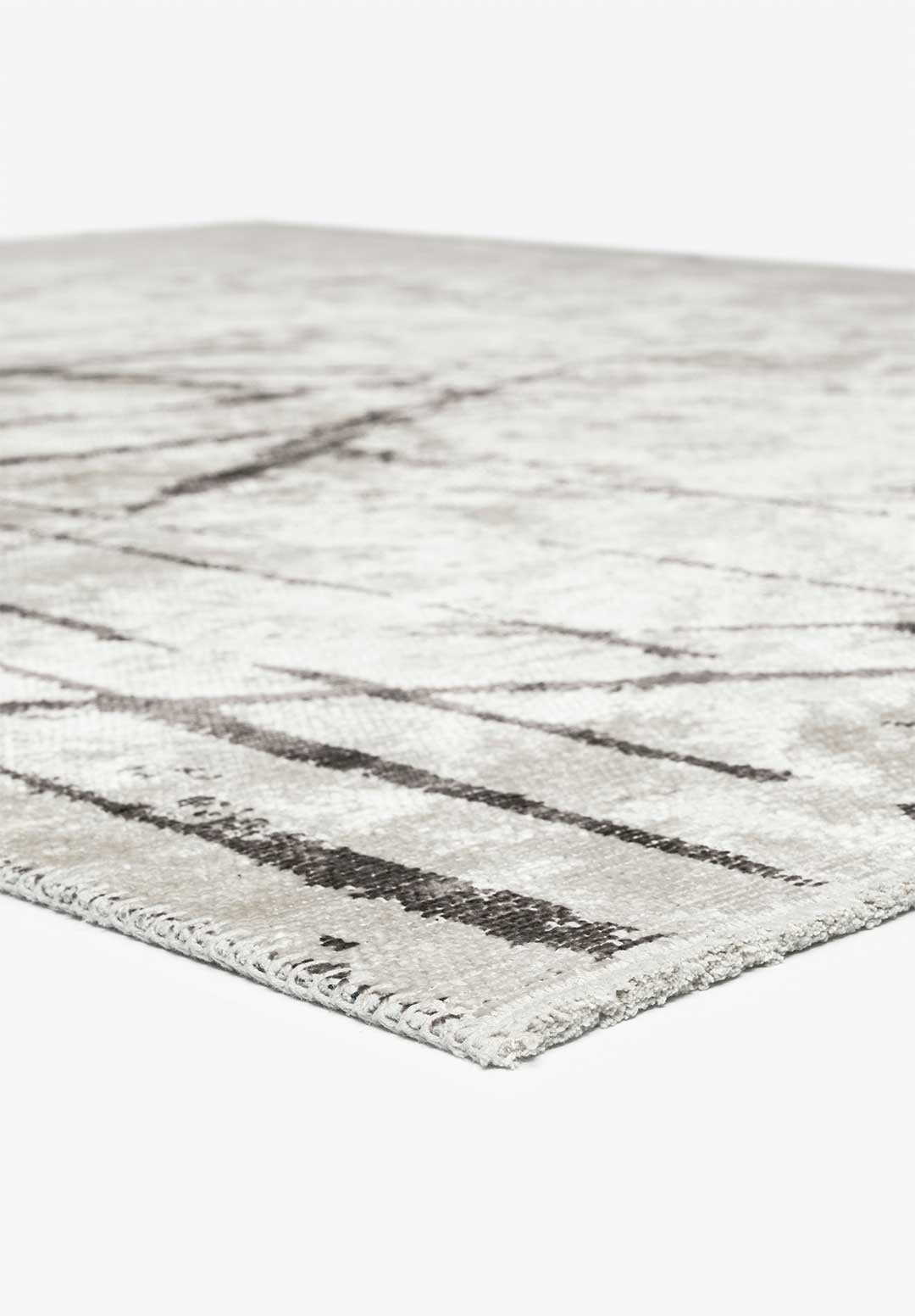 Crack Dark Grey - White Rug Rugs - Venetto Design Venettodesign.com