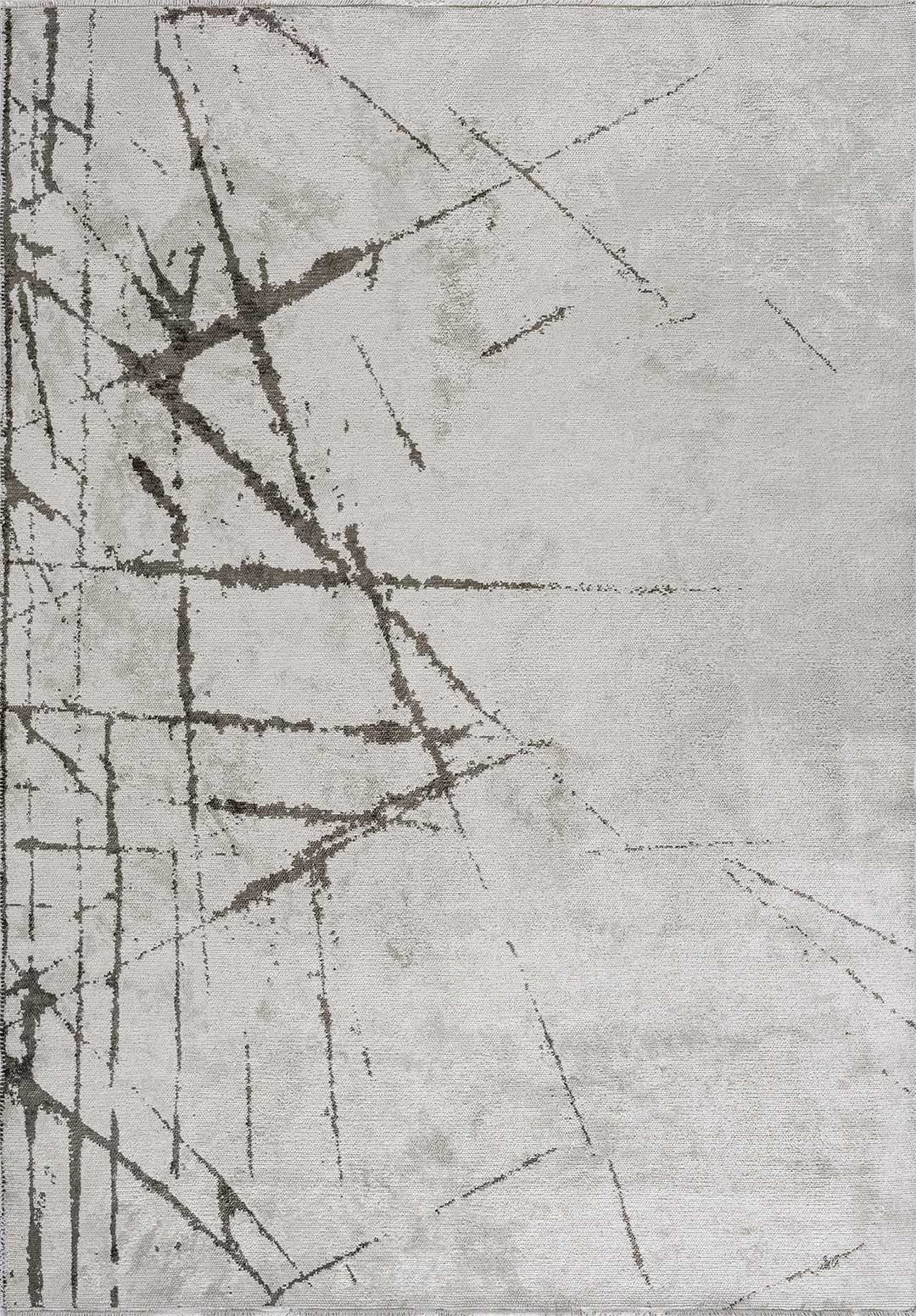 Crack Dark Grey - White Rug Rugs - Venetto Design Venettodesign.com