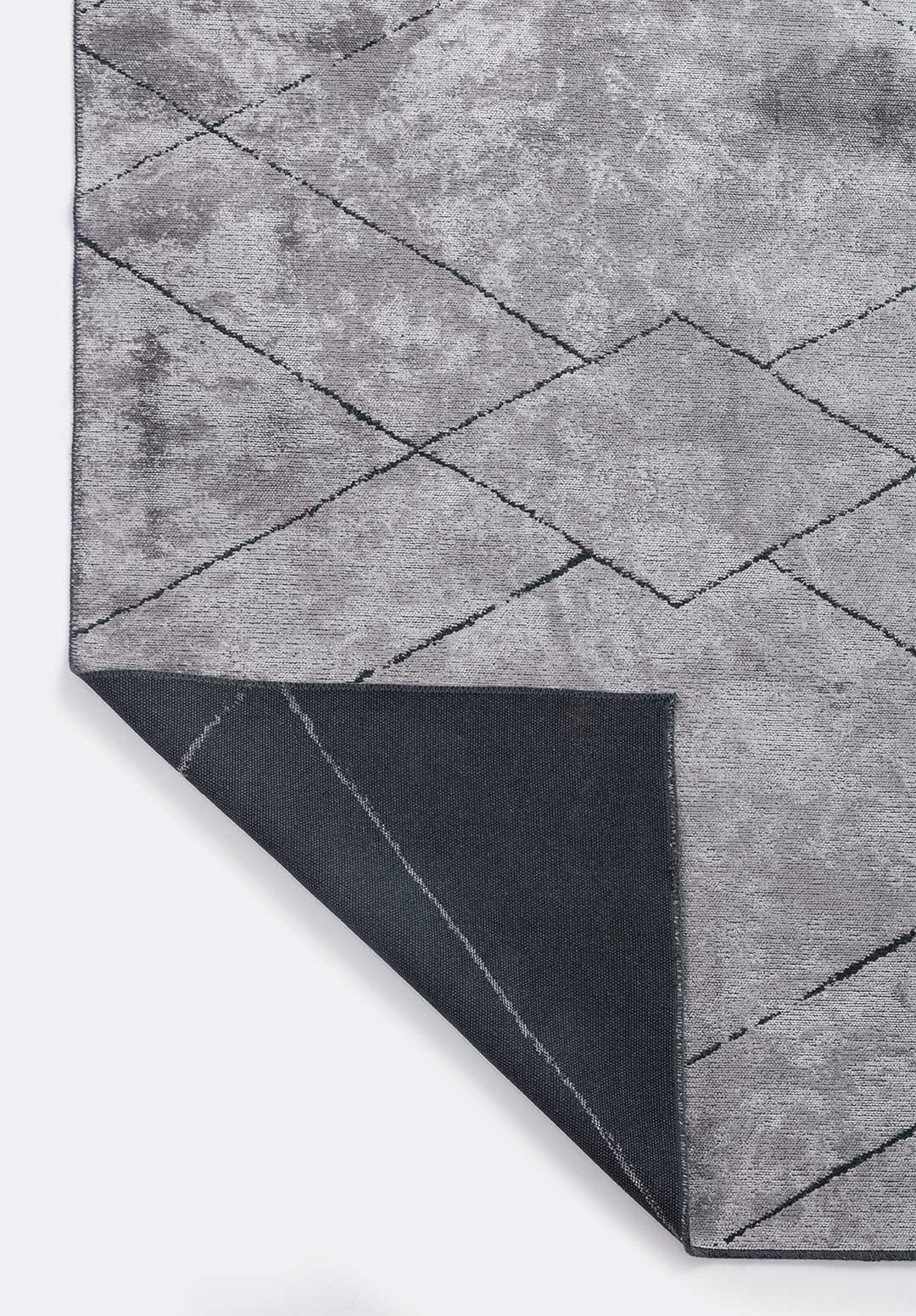 Spider Matte Black - Light Grey Rug Rugs - Venetto Design Venettodesign.com