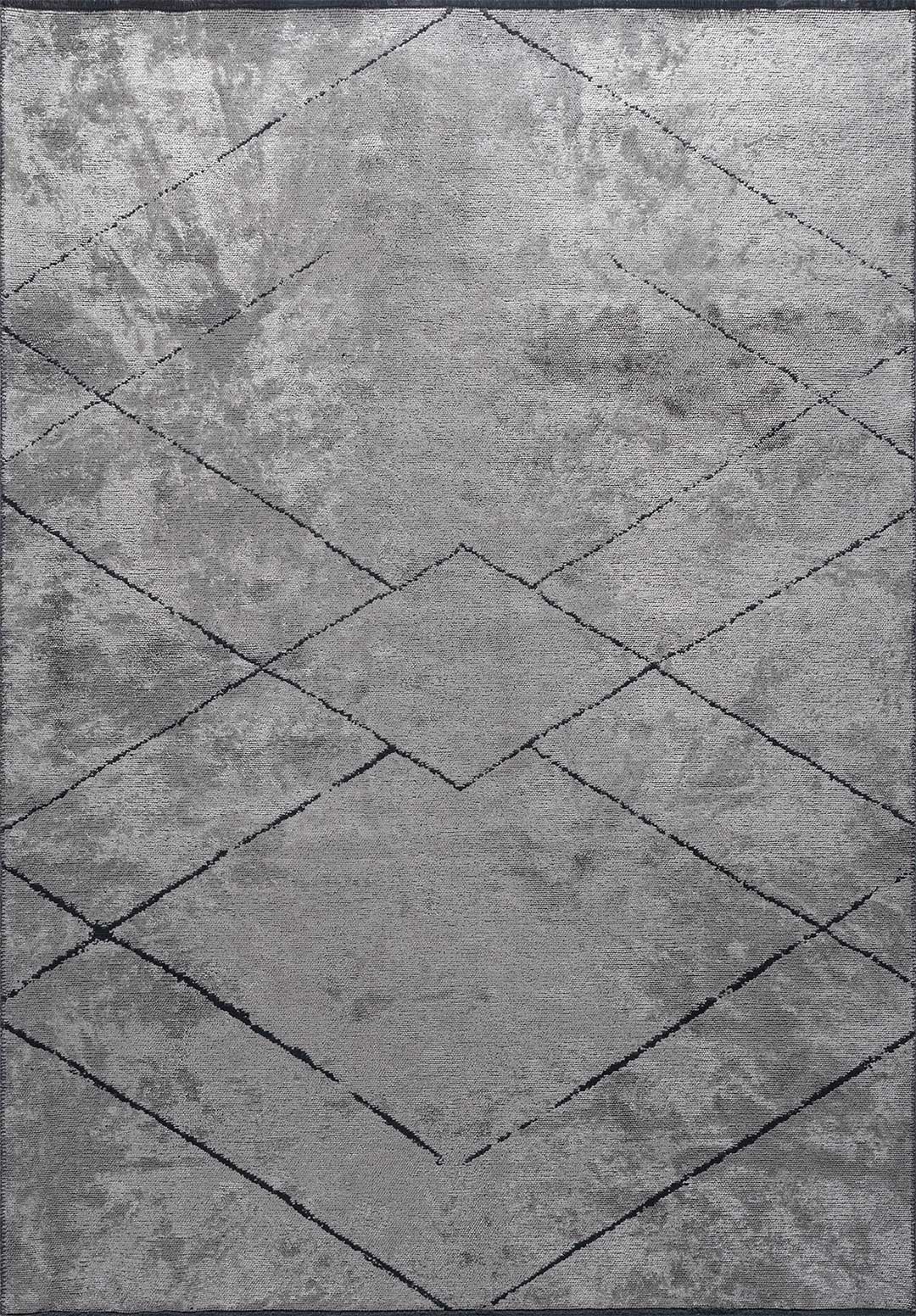 Spider Matte Black - Light Grey Rug Rugs - Venetto Design Venettodesign.com
