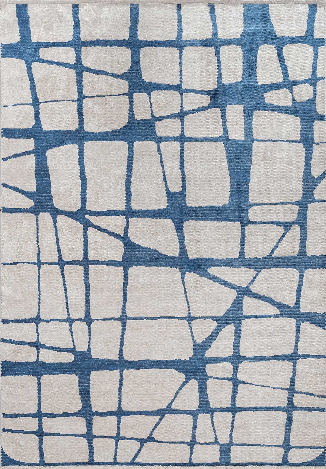 Web Navy Blue - White Rug Rugs - Venetto Design Venettodesign.com