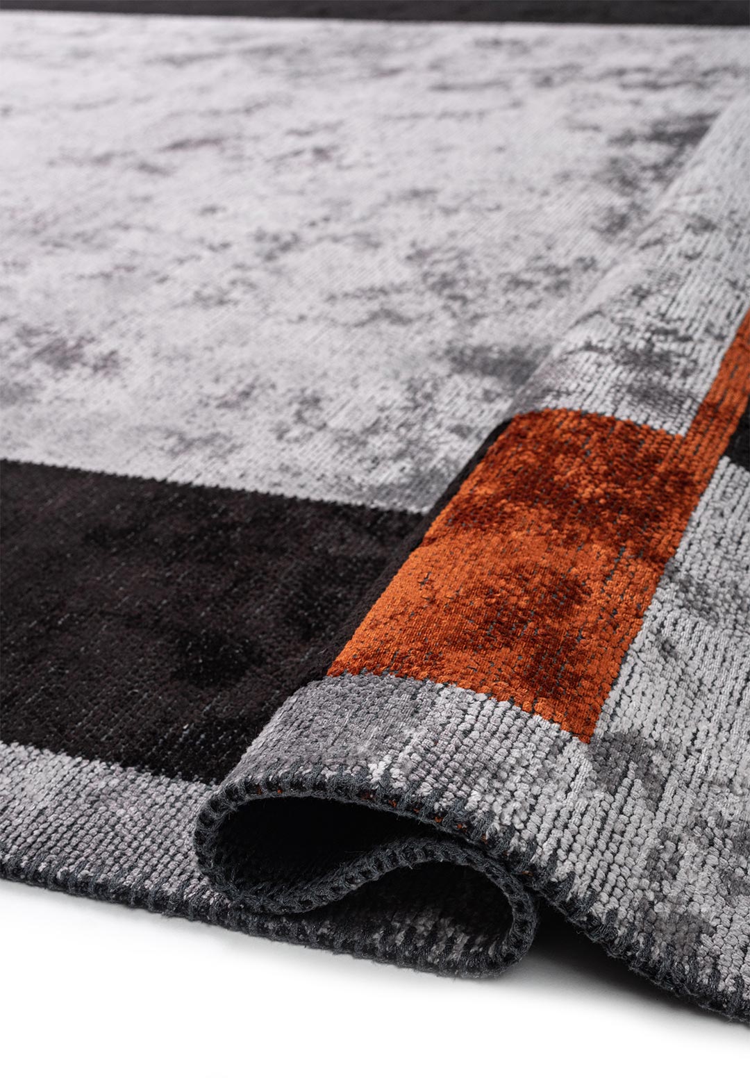 Tetris Black - Light Grey Rug
