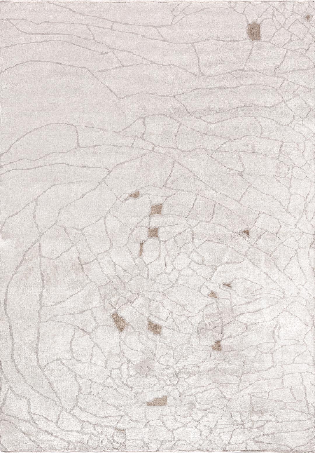 Dry Light Grey - Ecru Rug