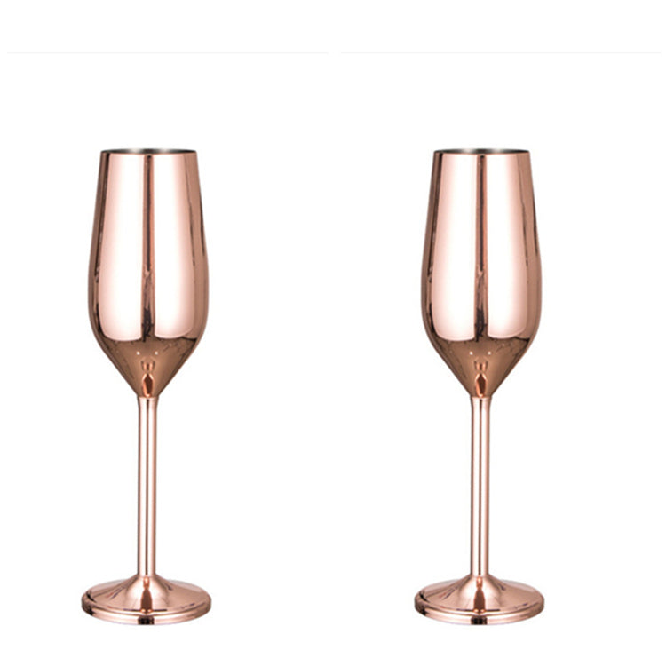 Ibiza Stainless Steel Glasses - Venetto Design ROSE GOLD / Champaign Glass - 6 Pieces Venettodesign.com