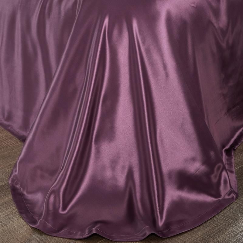 Eloise Japanese Violet Luxury Pure Mulberry Silk Bedding Set Duvet Cover Set - Venetto Design Venettodesign.com