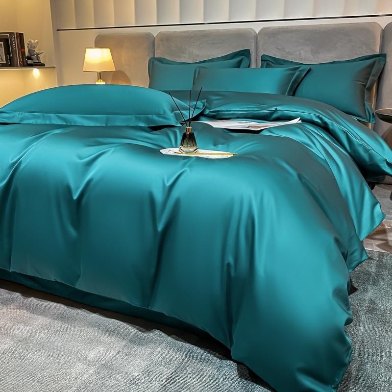 Neo Green Silky Cotton Duvet Cover Set Duvet Cover Set - Venetto Design Venettodesign.com