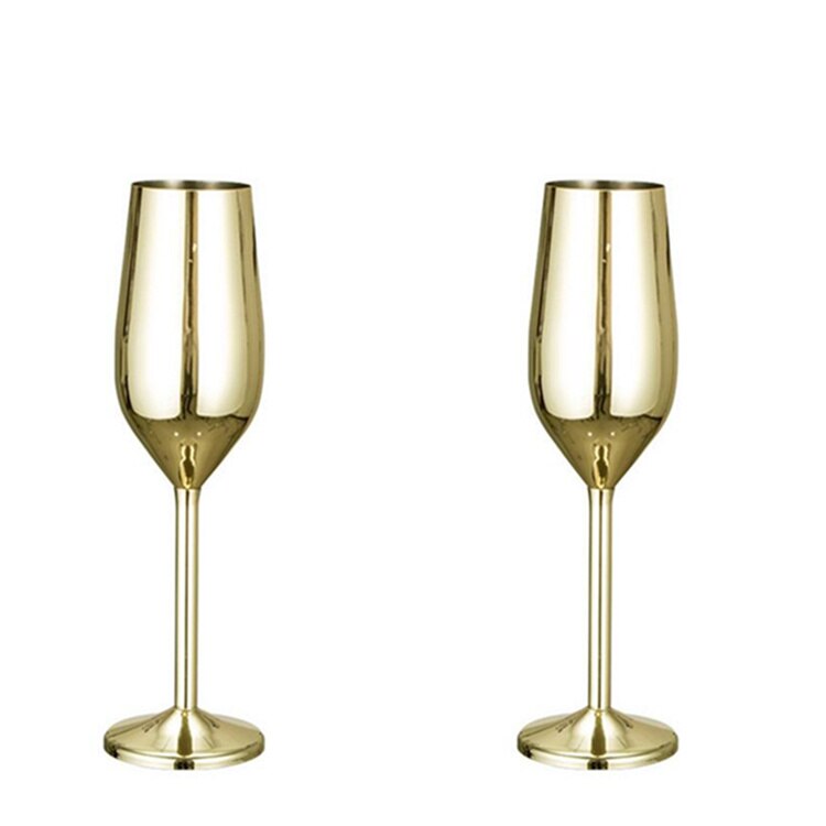 Ibiza Stainless Steel Glasses - Venetto Design GOLD / Champaign Glass - 6 Pieces Venettodesign.com