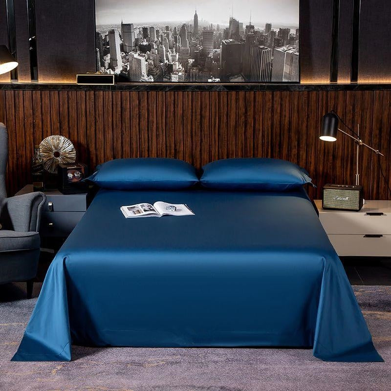 Lakibia Royal Blue Silky Soft Egyptian Cotton Bedding Set Duvet Cover Set - Venetto Design Venettodesign.com