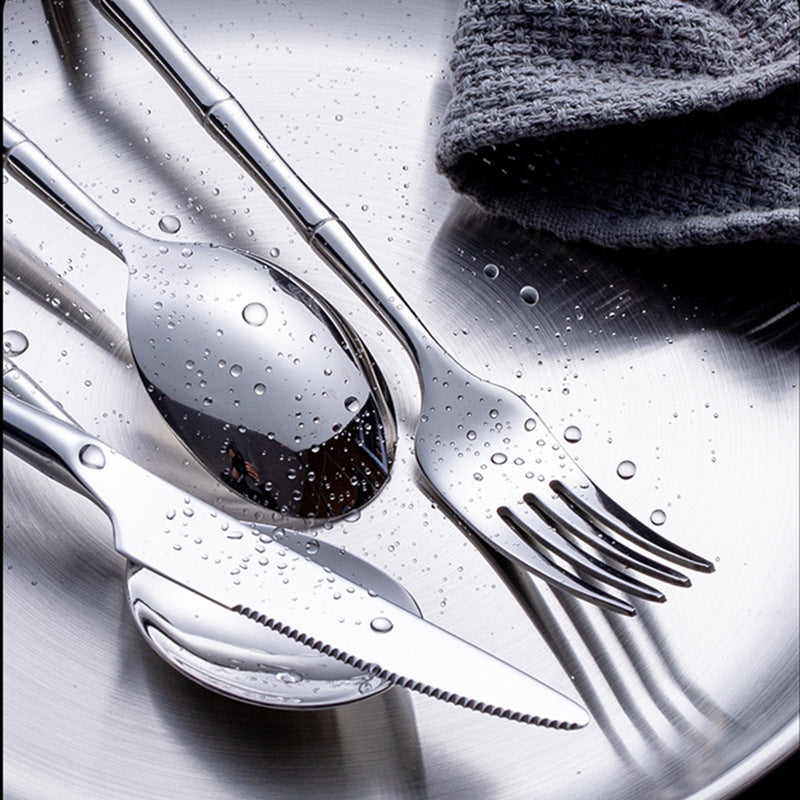 Aldomara Bamboo Gold/Silver Cutlery Set Cutlery - Venetto Design Venettodesign.com