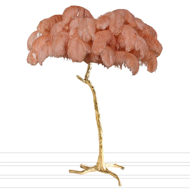 Palmera Luxury Feather Floor/Table Lamp Floor Lamp - Venetto Design Venettodesign.com