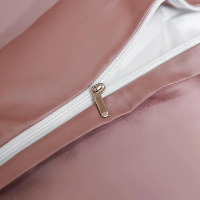 Neo Rosy Brown Cotton Duvet Cover Set Duvet Cover Set - Venetto Design Venettodesign.com
