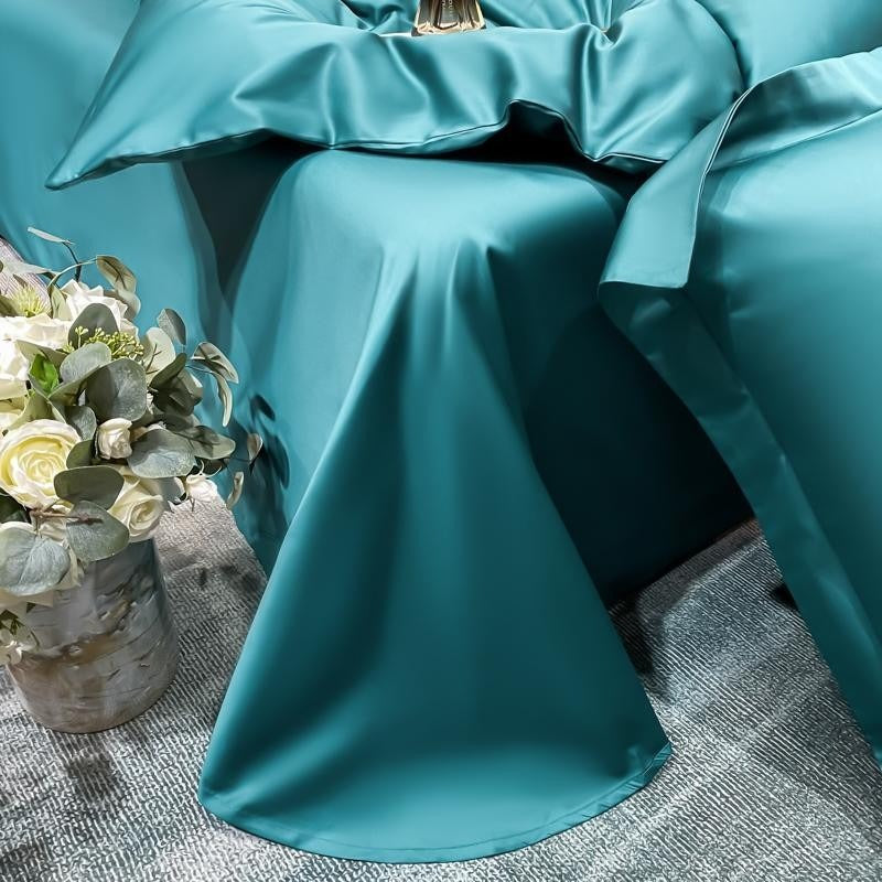 Neo Green Silky Cotton Duvet Cover Set Duvet Cover Set - Venetto Design Venettodesign.com