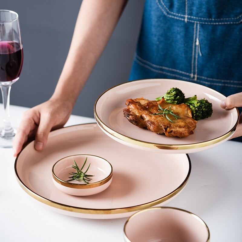 Felicity Pink Luxury Dinnerware Set Plate - Venetto Design Venettodesign.com