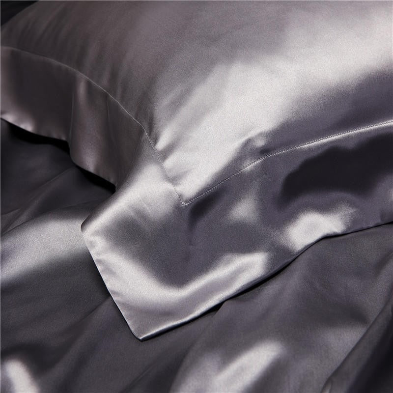 Eloise Quartz Luxury Pure Mulberry Silk Bedding Set Duvet Cover Set - Venetto Design Venettodesign.com