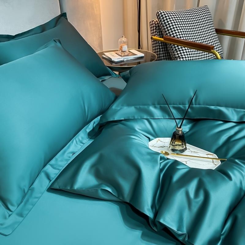 Neo Green Silky Cotton Duvet Cover Set Duvet Cover Set - Venetto Design Venettodesign.com