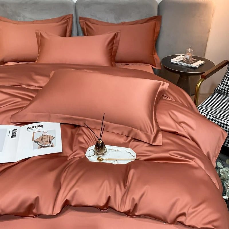 Neo Terracotta Cotton Duvet Cover Set Duvet Cover Set - Venetto Design Venettodesign.com