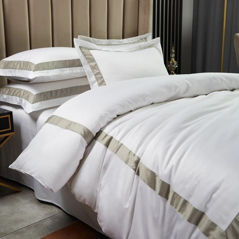 Vera Egyptian Cotton Duvet Cover Set Duvet Cover Set - Venetto Design Venettodesign.com