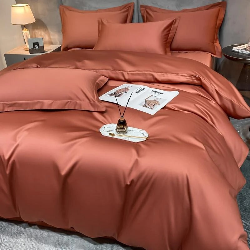 Neo Terracotta Cotton Duvet Cover Set Duvet Cover Set - Venetto Design Venettodesign.com
