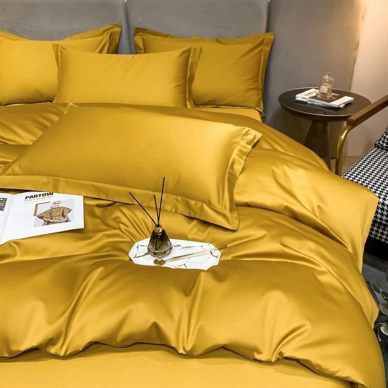 Neo Gold Silky Cotton Duvet Cover Set Duvet Cover Set - Venetto Design Venettodesign.com