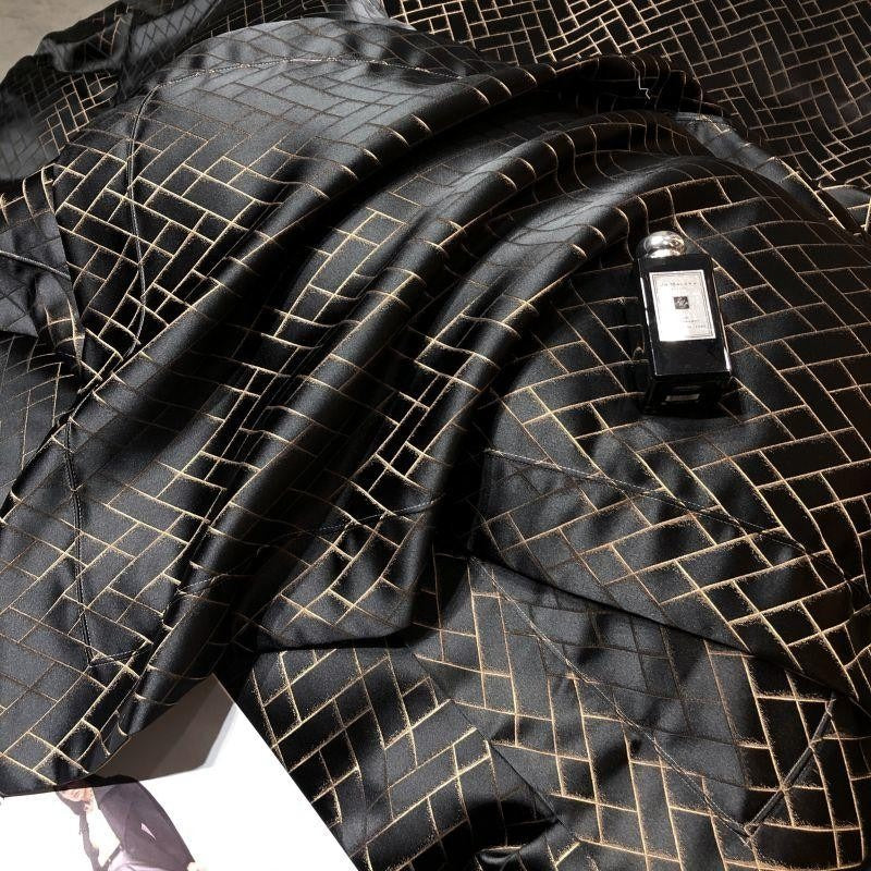 Talia Black Gold Cotton Satin Duvet Cover Set Duvet Cover Set - Venetto Design Venettodesign.com