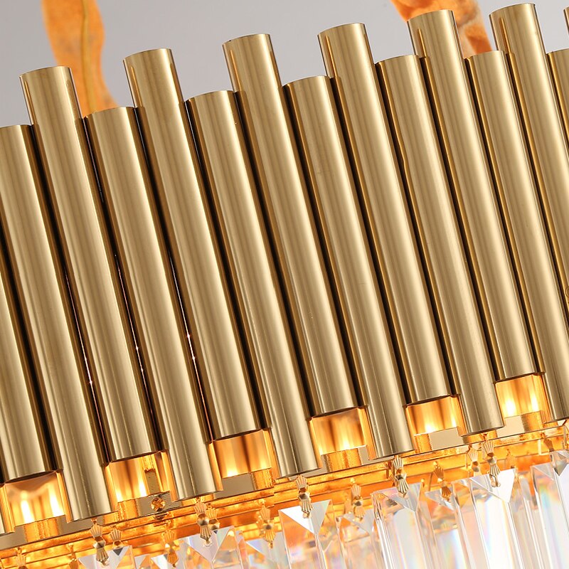 Rylee Gold Edged Beveled Crystal And Copper Ring Chandelier Chandelier - Venetto Design Venettodesign.com