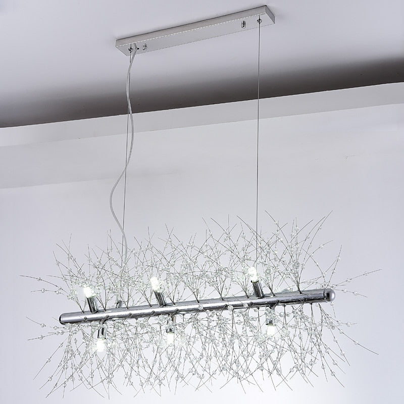 Alice Dandelion Double-Sided Rectangle Crystal Chandelier Chandelier - Venetto Design Venettodesign.com