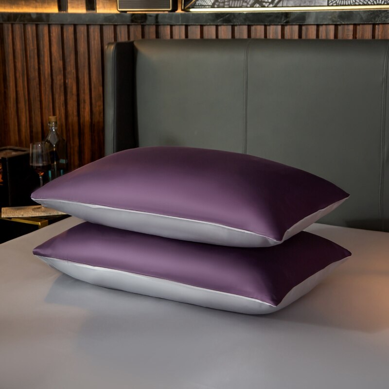 Shemir Purple Grey Reversible Egyptian Cotton Duvet Cover Set Duvet Cover Set - Venetto Design Venettodesign.com