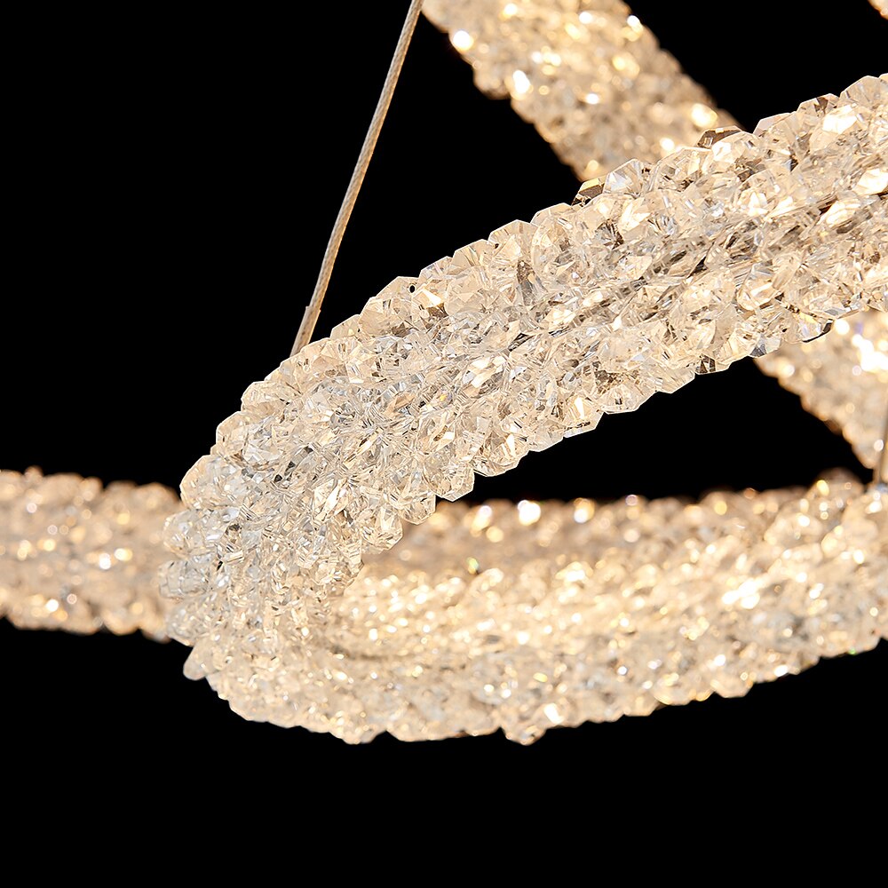 Jillian Sculptural LED Three Tier Crystal Chandelier Chandelier - Venetto Design Venettodesign.com