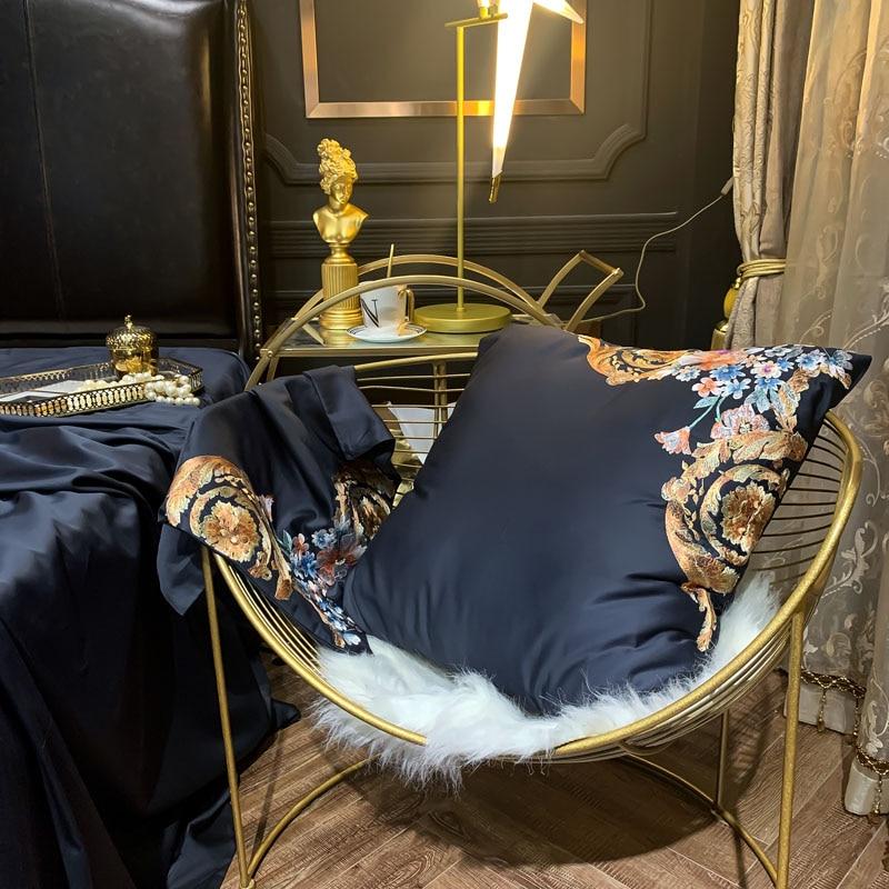 Leroux Egyptian Cotton Premium Embroidery Duvet Cover Set Duvet Cover Set - Venetto Design Venettodesign.com