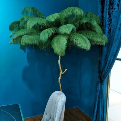 Palmera Luxury Feather Floor/Table Lamp Floor Lamp - Venetto Design Green / Floor Lamp Venettodesign.com
