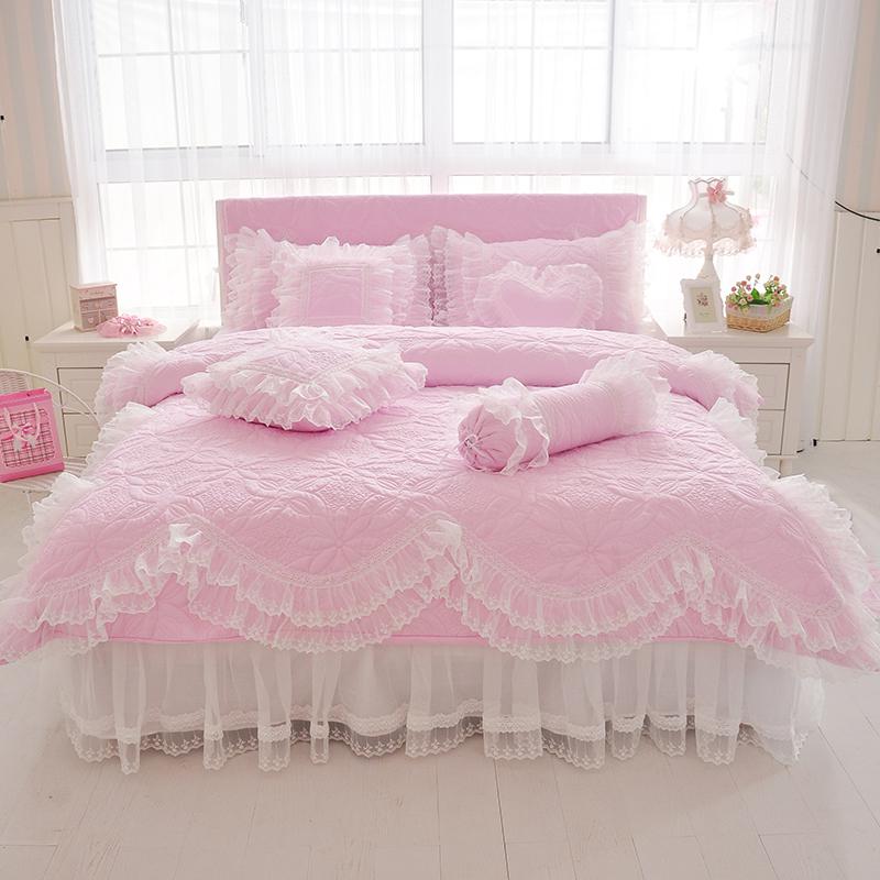 Amani Double-Layered Ruffled Cotton Lace Duvet Cover Set Duvet Cover Set - Venetto Design Color 2 / 1m Twin size 3Pcs Venettodesign.com