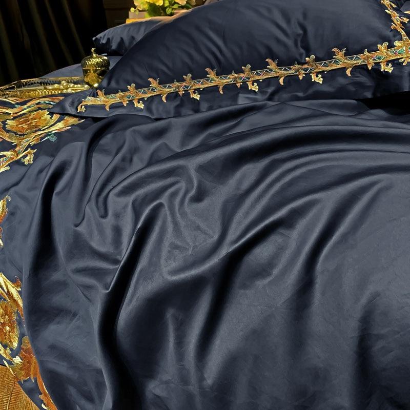 Leroux Egyptian Cotton Premium Embroidery Duvet Cover Set Duvet Cover Set - Venetto Design Venettodesign.com