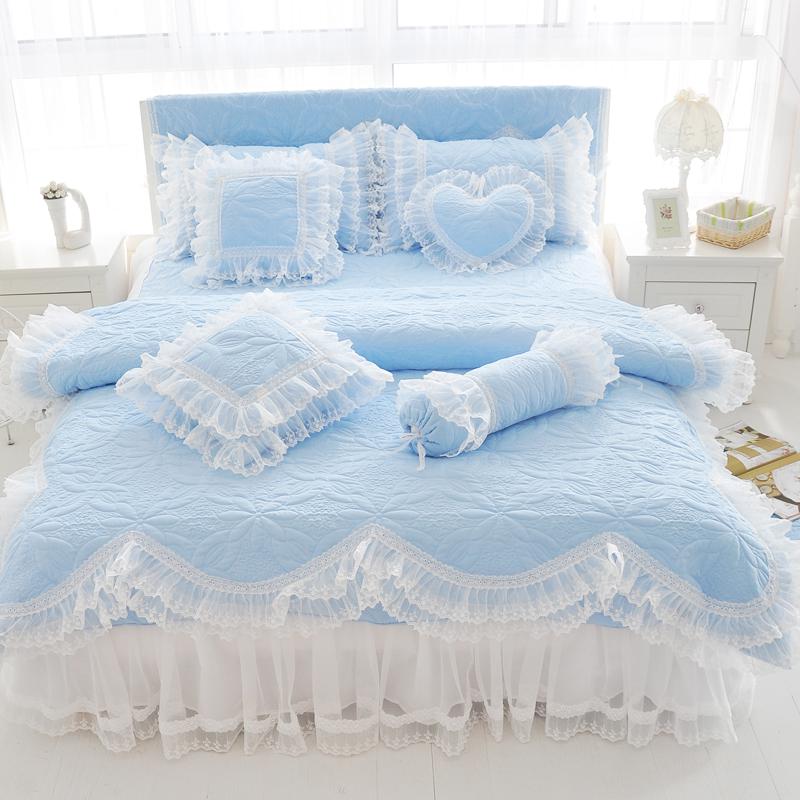 Amani Double-Layered Ruffled Cotton Lace Duvet Cover Set Duvet Cover Set - Venetto Design Color 3 / 1m Twin size 3Pcs Venettodesign.com