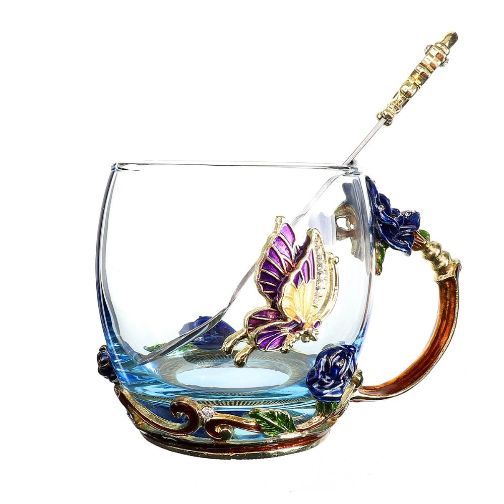 Blue Rose Cup - Venetto Design 6 Short 300ml Venettodesign.com
