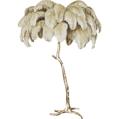 Palmera Luxury Feather Floor/Table Lamp Floor Lamp - Venetto Design Venettodesign.com