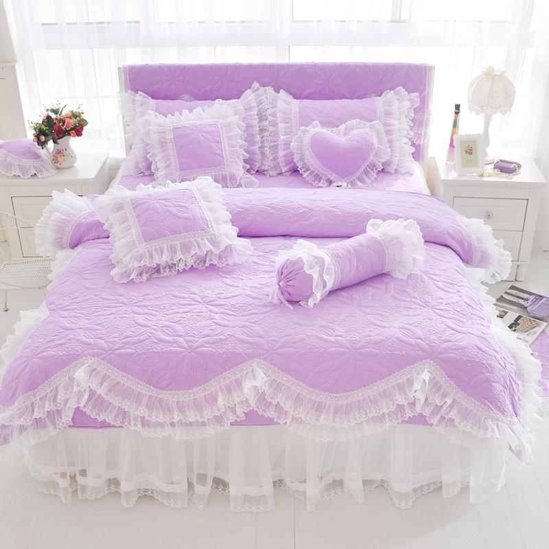 Amani Double-Layered Ruffled Cotton Lace Duvet Cover Set Duvet Cover Set - Venetto Design Color 4 / 1m Twin size 3Pcs Venettodesign.com