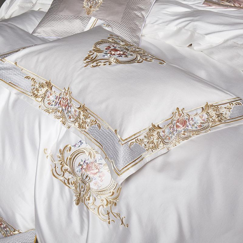 Pheliza Egyptian Cotton Embroidery Premium Luxury Duvet Cover Set Duvet Cover Set - Venetto Design Venettodesign.com