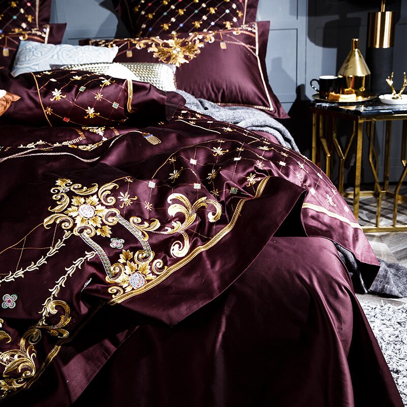 Ozmundo Egyptian Cotton Tribute Silky Luxury Duvet Cover Set Duvet Cover Set - Venetto Design Venettodesign.com