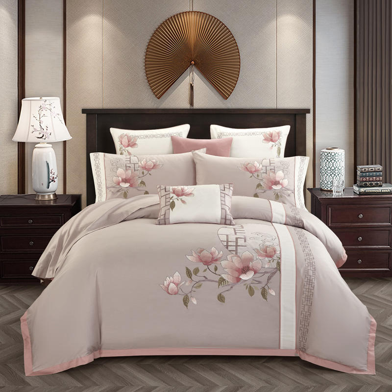 Magnela Luxury Egyptian Cotton Classical Embroidery Duvet Cover Set Duvet Cover Set - Venetto Design King / 4 Pieces Venettodesign.com