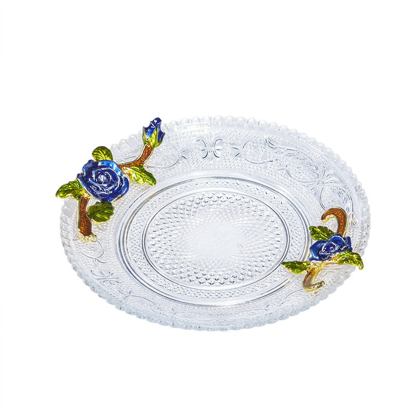 Blue Rose Cup - Venetto Design 6 Glass trays Venettodesign.com