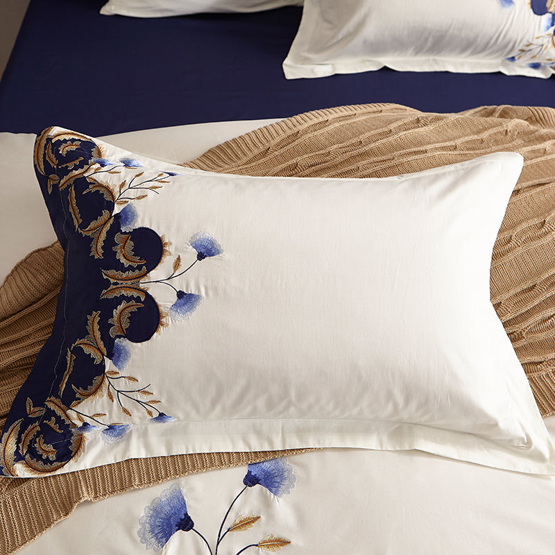 Zaydena Luxury Embroidered Egyptian Cotton Duvet Cover Set Duvet Cover Set - Venetto Design Venettodesign.com