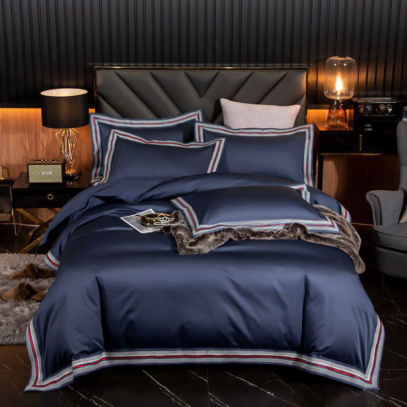 Osmano Luxury Soft Egyptian Cotton Duvet Cover Set Duvet Cover Set - Venetto Design Color 1 / Fitted Bed Sheet / King size 4Pcs Venettodesign.com