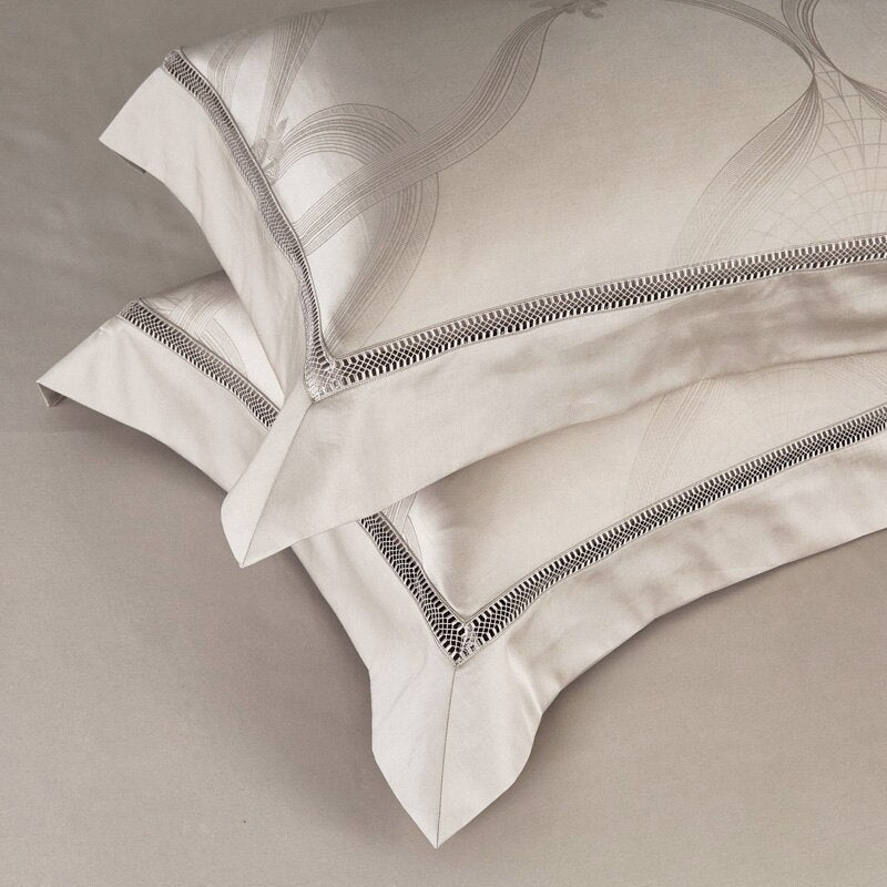 Avida Egyptian Cotton Vintage Jacquard Duvet Cover set Duvet Cover Set - Venetto Design Venettodesign.com