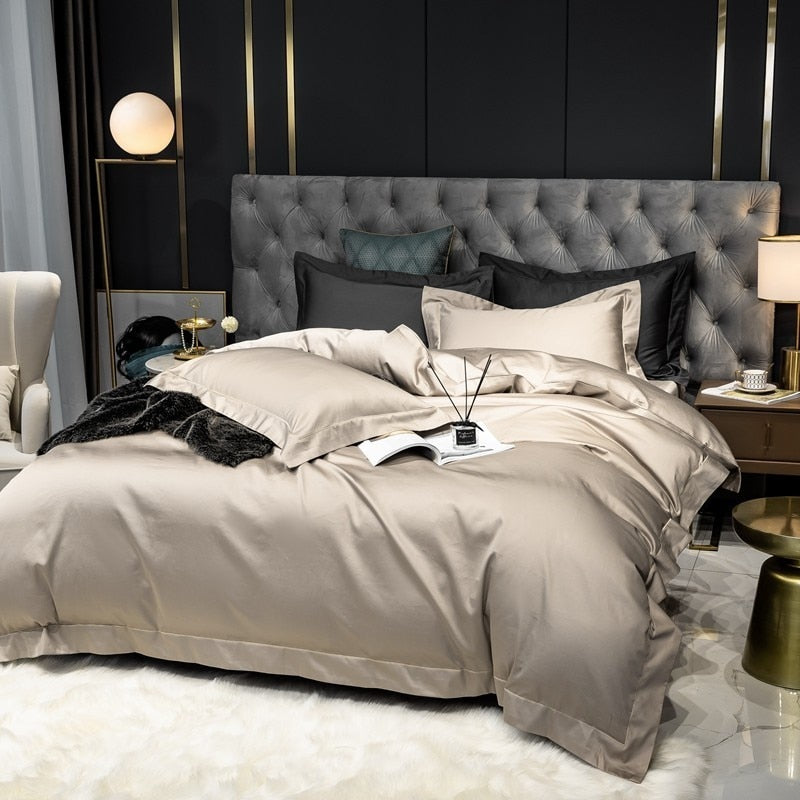 Wendy Solid Egyptian Cotton Duvet Cover Set Duvet Cover Set - Venetto Design Venettodesign.com