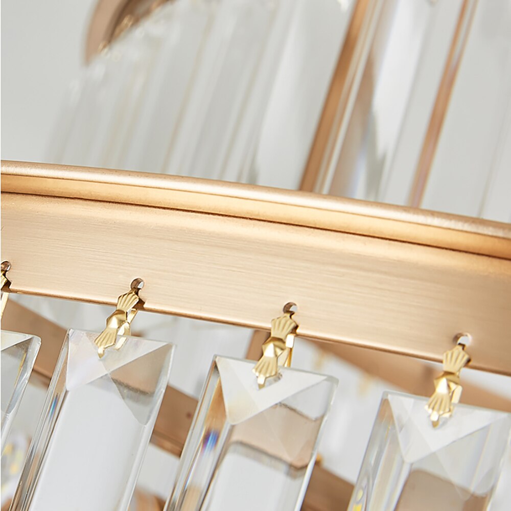 Elizebeth Layered Oversized Two-Tier Crystal Chandelier Chandelier - Venetto Design Venettodesign.com
