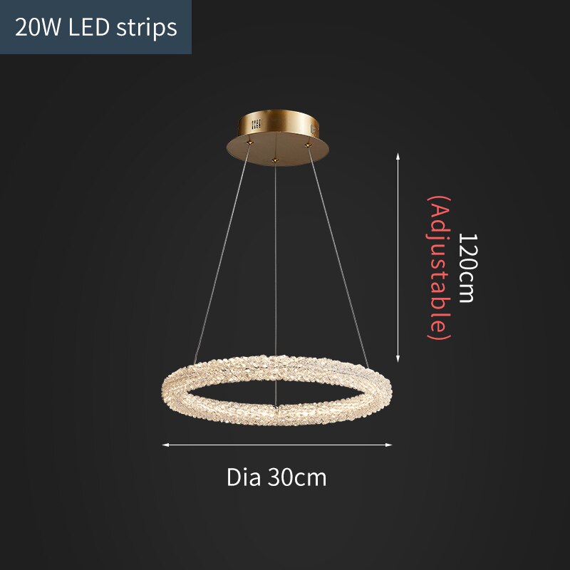 Jillian Sculptural LED Three Tier Crystal Chandelier Chandelier - Venetto Design Round Dia30cm / Cool light 6000K Venettodesign.com